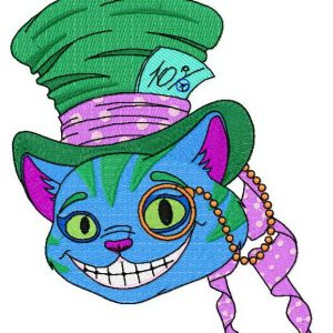 Cheshire cat 7 embroidery design