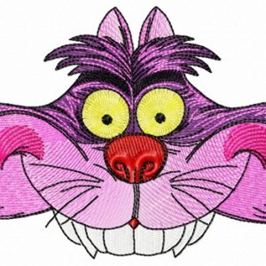 Cheshire cat hat embroidery design