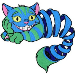 Cheshire crazy mood embroidery design