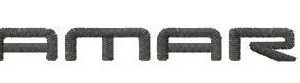 Chevrolet Camaro wordmark logo embroidery design