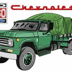 Chevrolet D60 car embroidery design