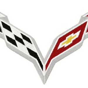 Chevrolet racing embroidery design