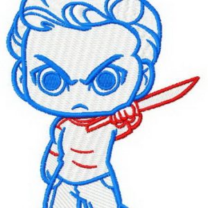Chibi Glenn embroidery design