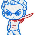 Chibi Glenn embroidery design