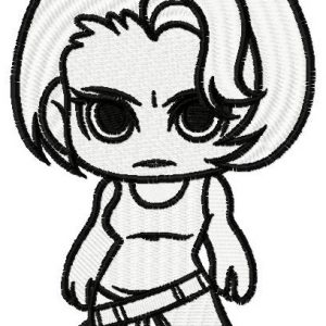 Chibi Maggie embroidery design