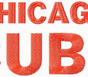 Chicago Cubs Wordmark logo  embroidery design