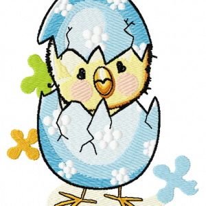 Chicken boy embroidery design