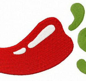 Chili's logo embroidery design