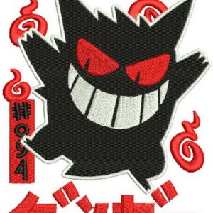 Chinese demon embroidery design