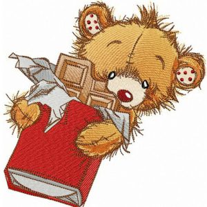 Chocolate lover embroidery design