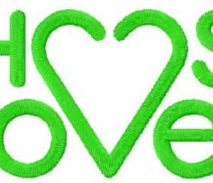 Chose love symbol embroidery design