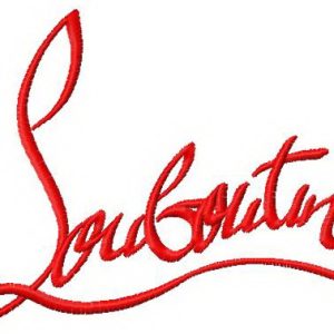 Christian Louboutin logo embroidery design