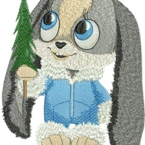Christmas Bunny embroidery design