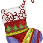 Christmas Sock embroidery design