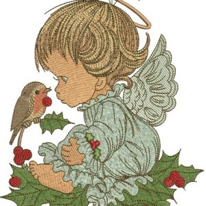 Christmas angel 3 embroidery design