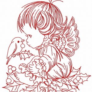 Christmas angel 4 embroidery design