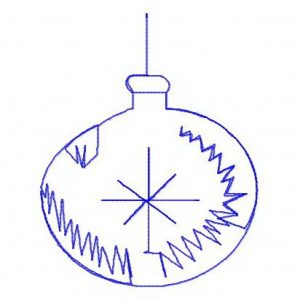 Christmas ball 3 embroidery design