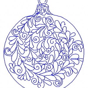 Christmas ball 4 embroidery design
