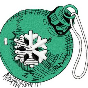Christmas ball embroidery design