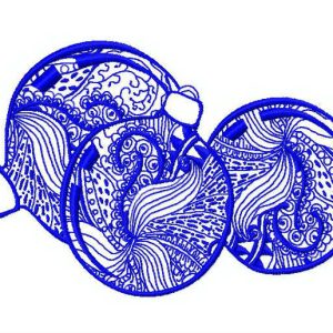 Christmas balls 3 embroidery design