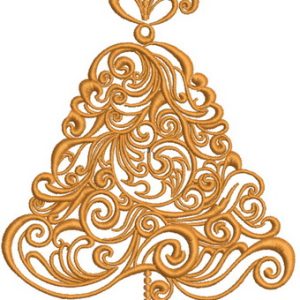 Christmas bell 3 embroidery design