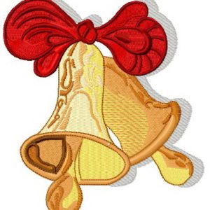 Christmas bells embroidery design
