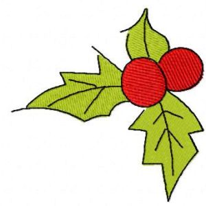 Christmas berries 2 embroidery design