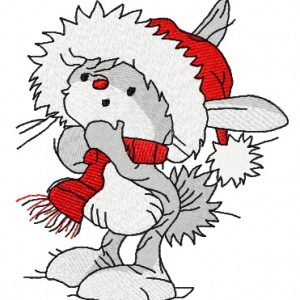 Christmas bunny 2 embroidery design