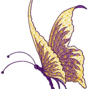 Christmas butterfly embroidery design