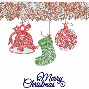 Christmas decorations 5 embroidery design