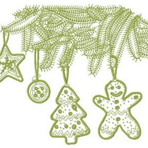 Christmas decorations embroidery design