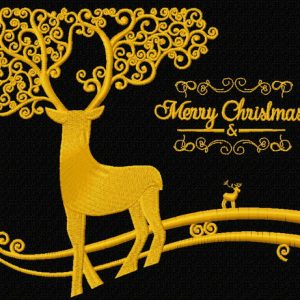 Christmas deer 2 embroidery design