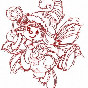 Christmas elf 2 embroidery design