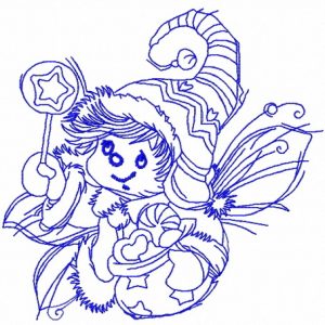 Christmas elf 3 embroidery design