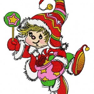Christmas elf 4 embroidery design