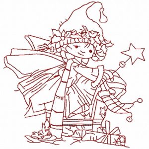 Christmas elf 7 embroidery design