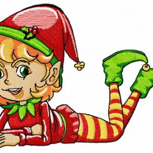 Christmas elf 8 embroidery design