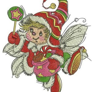 Christmas elf embroidery design