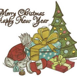 Christmas eve embroidery design