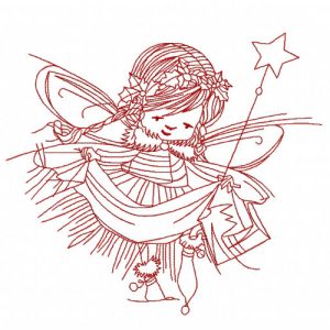 Christmas fairy 3 embroidery design