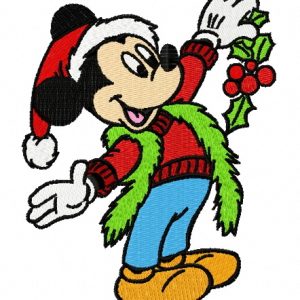 Christmas Mickey Mouse 4 embroidery design