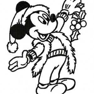 Christmas Mickey Mouse 5 embroidery design
