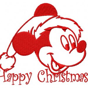 Christmas Mickey Mouse 7 embroidery design