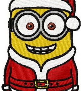 Christmas minion embroidery design