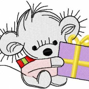 Christmas mouse 2 embroidery design