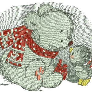 Christmas on the North Pole embroidery design