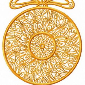 Christmas openwork ball embroidery design
