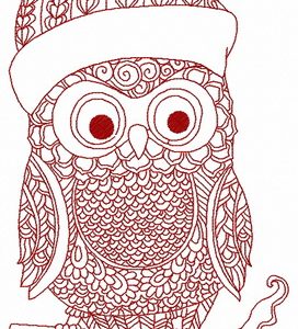 Christmas owl 2 embroidery design