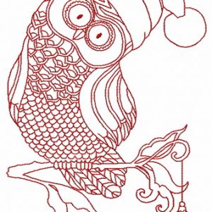 Christmas owl 6 embroidery design
