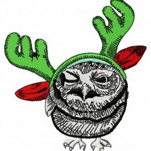 Christmas owls 6 embroidery design
